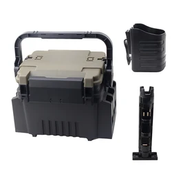 Caja organizadora de pesca grande con cubo multifunción para aparejos