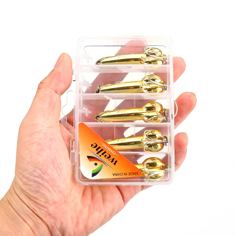 WEIHE cucharas de pesca con anzuelos triples – set para spinning - imagen 3