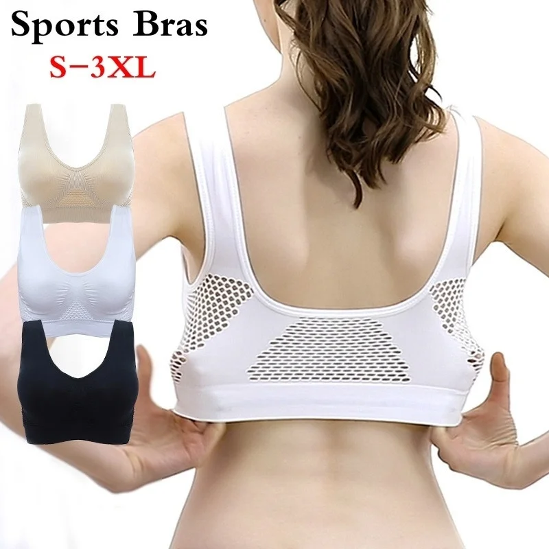 Chaleco deportivo transpirable para mujer, sujetador absorbente para el sudor, almohadilla a prueba de golpes, Top deportivo para pista y campo, gimnasio, correr, Fitness - imagen 2