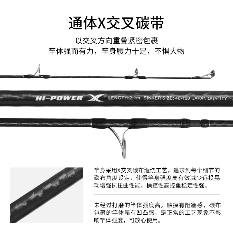 MADMOUSE-caña de pescar con piezas Fuji, 2023 M/2,1 M, potencia de arrastre de 15kg, calidad japonesa, 2,4 - imagen 3