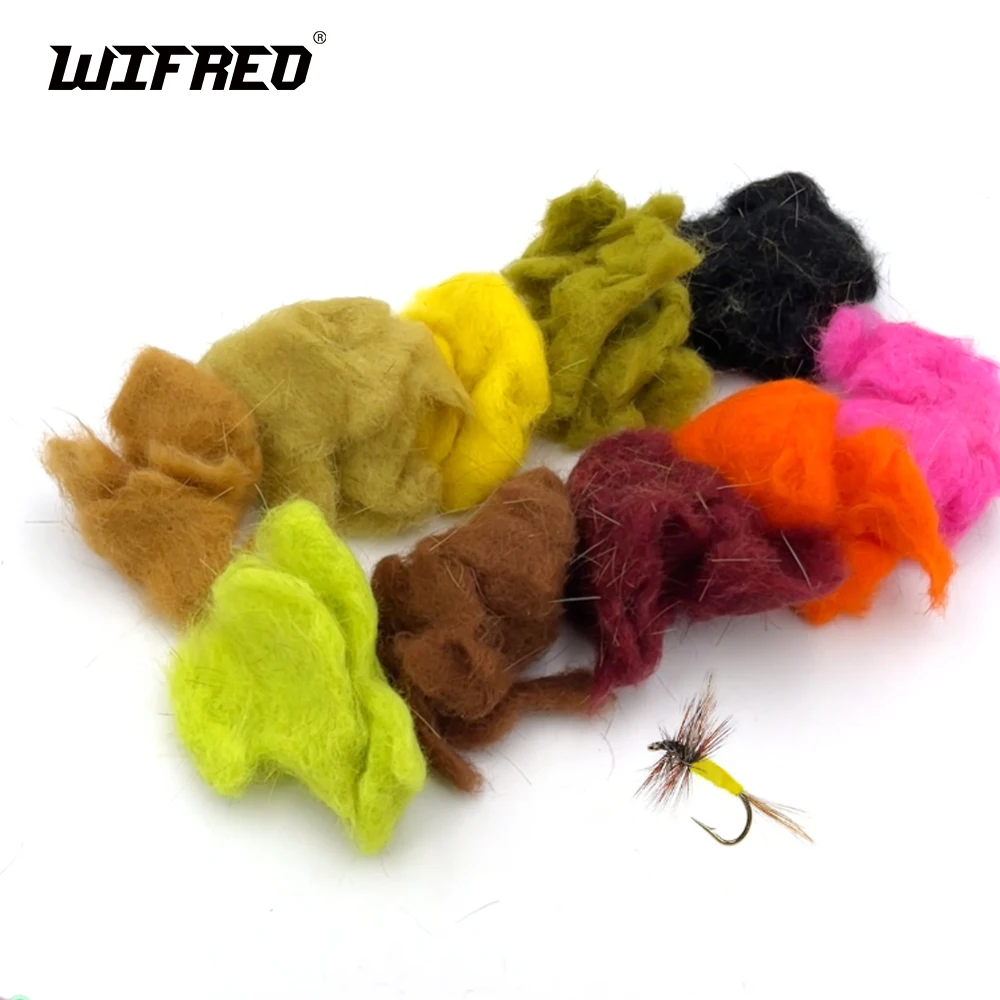 Wifreo, 0,5 g/paquete, castillos para atar moscas, Material de piel Natural teñido para pequeños ninfas, Adams, mosca seca, trucha, lubina, señuelo de pesca