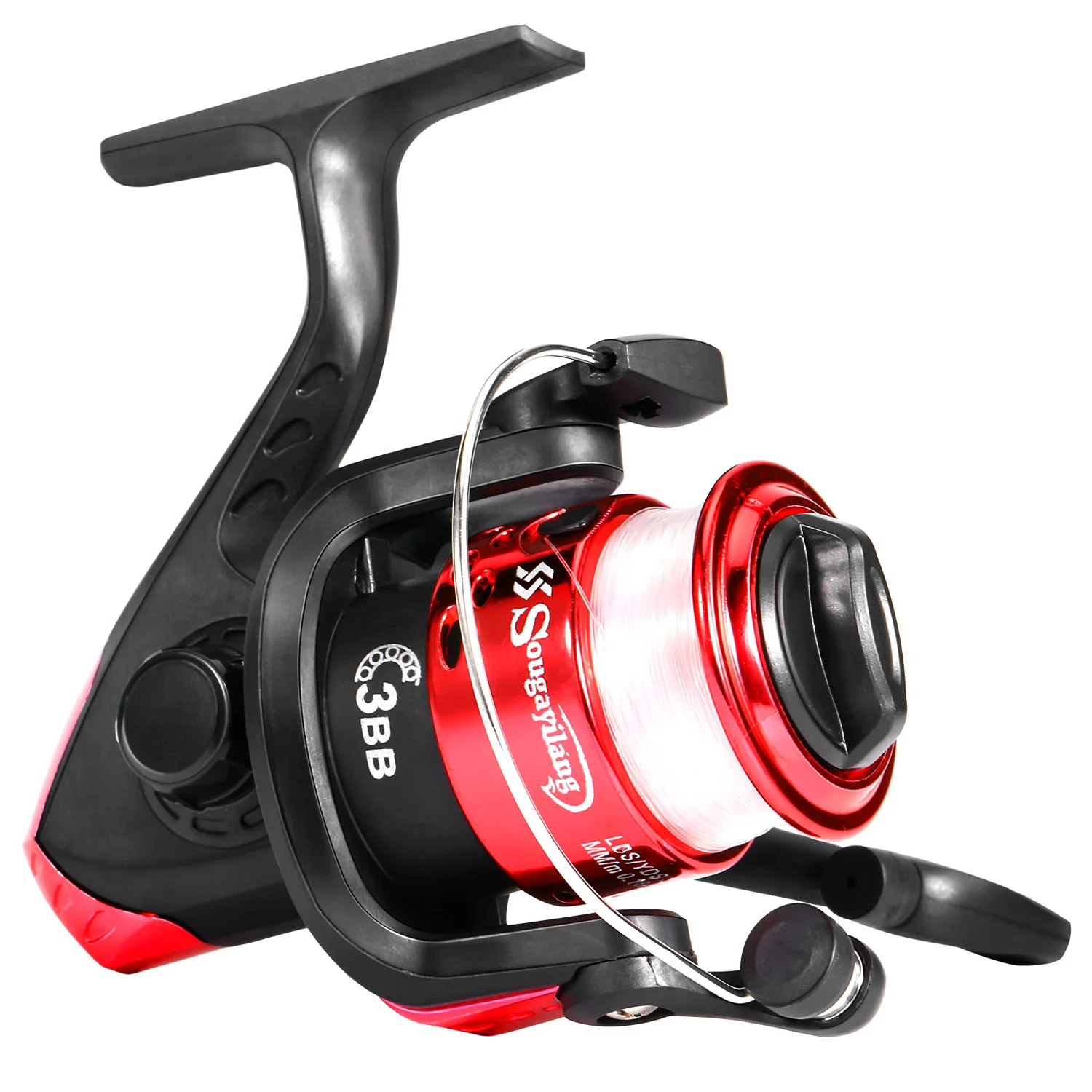 Carrete de pesca giratorio Sougayilang 5,2: 1, rueda de plástico, carrete giratorio, rueda de señuelo de pesca, lanzamiento de cebo, pesca voladora, curricán - imagen 2