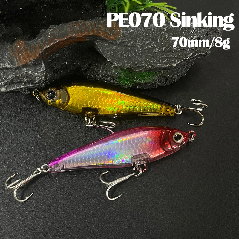 Señuelo tipo lápiz 70mm 8g hundimiento lento para agua dulce y costa - imagen 5