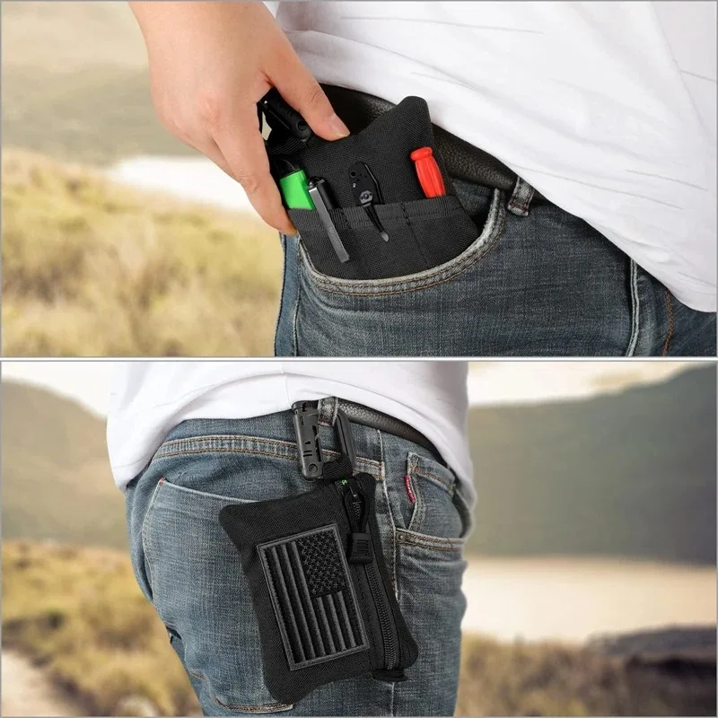 Bolsas tácticas Molle, riñonera para hombre, bolsa para teléfono, accesorios de caza y acampada, riñonera con cinturón, paquete EDC - imagen 4