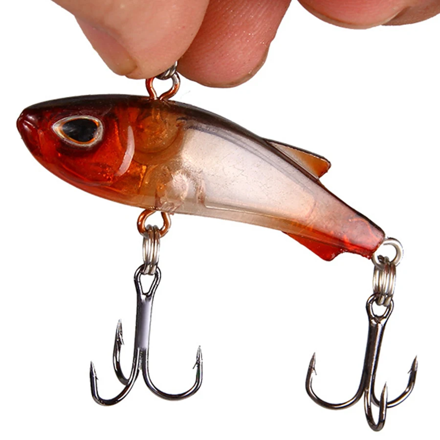Invierno Mini Vib hundimiento hielo lubina Crankbait Señuelos de pesca Ratlin Wobblers vibración cebo Artificial para aparejos de pesca Swimbait - imagen 2