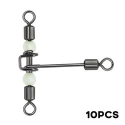 Peaca Giratorios Luminosos - Forma de T, 3 Vias, Aparejos de Pesca