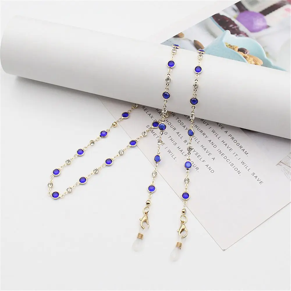 Hombres Mujeres Cuentas de vidrio Gafas largas Cadena Anteojos Cordón Accesorios para gafas Gafas - imagen 5