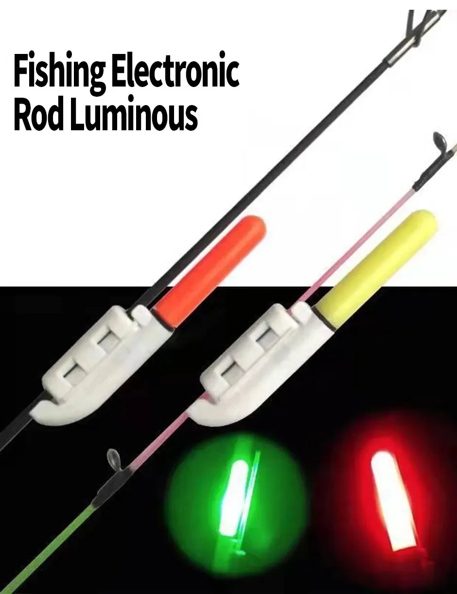 Pesca con cañas brillantes para una mayor visibilidad en condiciones de poca luz