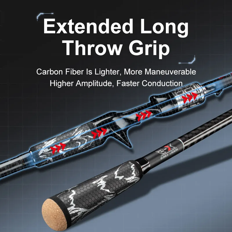 TEASER-caña de pescar de carbono X5, accesorio de 2 secciones, 2,28 m/7 '5 '', 2,4 m/7' 9'' - imagen 5