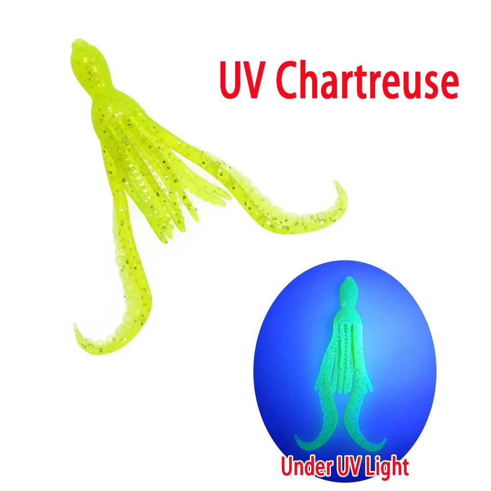 Wifreo-cebo de calamar y pulpo, señuelo de Pesca suave con cabeza de anzuelo, falda de calamar, Material TPR, Wobbler, pargo, aparejos de Pesca de mar, 4 Uds. - imagen 5