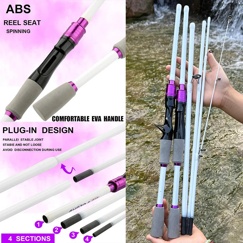 Combo de caña de pescar con señuelo ultraligero, 1,8 m/2,1 m, poste alimentador de carpa, actiones ML y rueda de gota de agua, intercambio de mano izquierda/derecha para principiantes - imagen 4