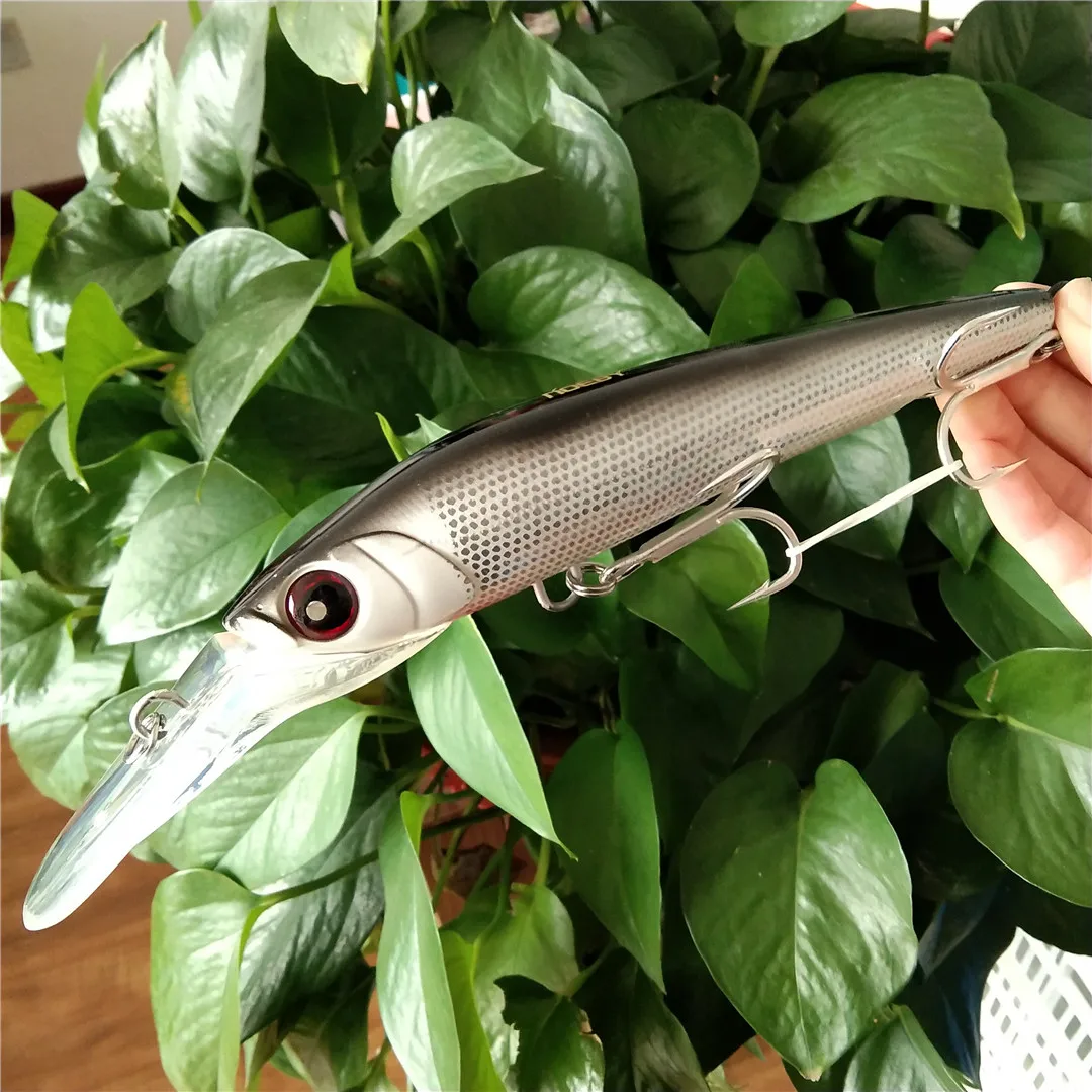 Señuelos de pececillo de curricán grande, 2 uds., 98g, Jerkbait que se hunde, cebo duro Artificial, Wobbler, buceo profundo, agua de mar, Swimbait, suministros de pesca - imagen 2