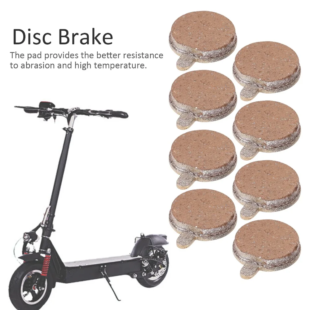 4 pares de frenos de disco para patinete eléctrico totalmente metálicos a base de cobre, pastilla de freno Universal ligera y fácil de instalar, color dorado - imagen 3