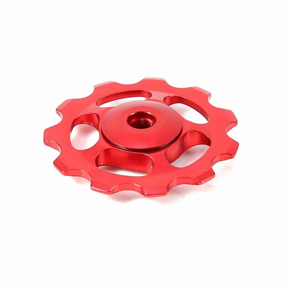 2 uds 11T polea desviadora trasera de bicicleta aleación de aluminio rueda guía de cambio de bicicleta Multicolor rueda guía CNC - imagen 3