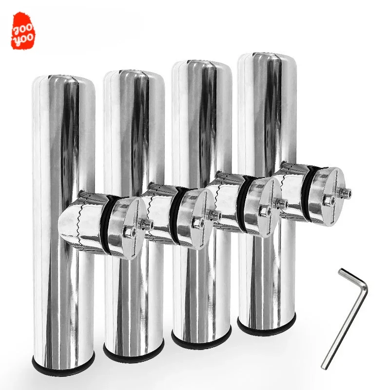 Soporte de caña de pescar de acero inoxidable, accesorios de pesca, suministros, 1 unidad