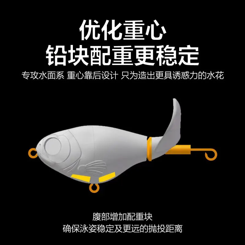 Whopper-señuelo de pesca Artificial, cebo giratorio flotante, Crankbait, lubina, aparejos de pesca, 1 piezas, 10g, 14g - imagen 4