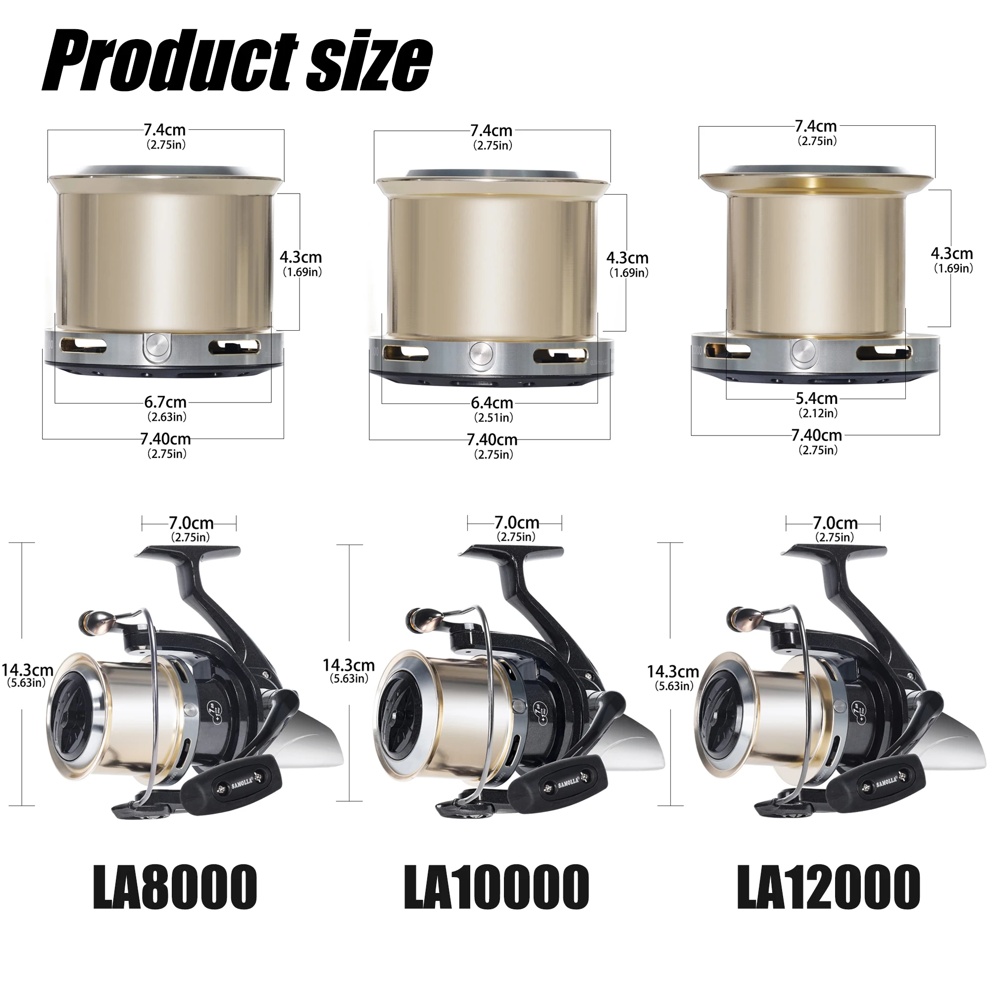 2025 nuevo carrete de pesca giratorio de alta velocidad 4,1: 1 20KG arrastre máximo barco de mar bobina de pescado Trolling Surf carrete de Metal grande carrete Peche - imagen 4