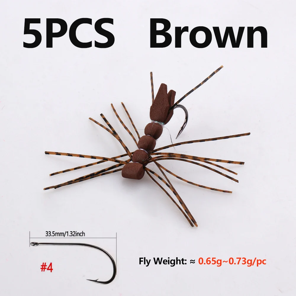 5PCS Brown