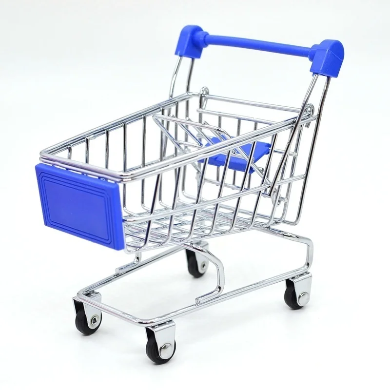 Mini carrito de compras para supermercado 1:48, modelo de escritorio, juguetes para niños, decoración del hogar en miniatura - imagen 3