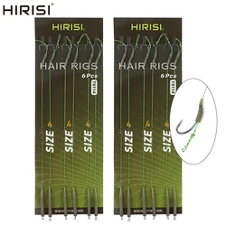 Hirisi-aparejos de pesca de carpa, 12 piezas, listo para usar, anzuelos, aparejos terminales TS114