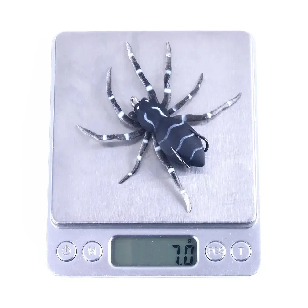 ALASICKA 15 colores Lua flotante araña cebo suave 4,7 cm 6g/4cm3g 8cm/7g cebo de imitación Warbler Bass señuelo cuerpo de goma suave - imagen 5