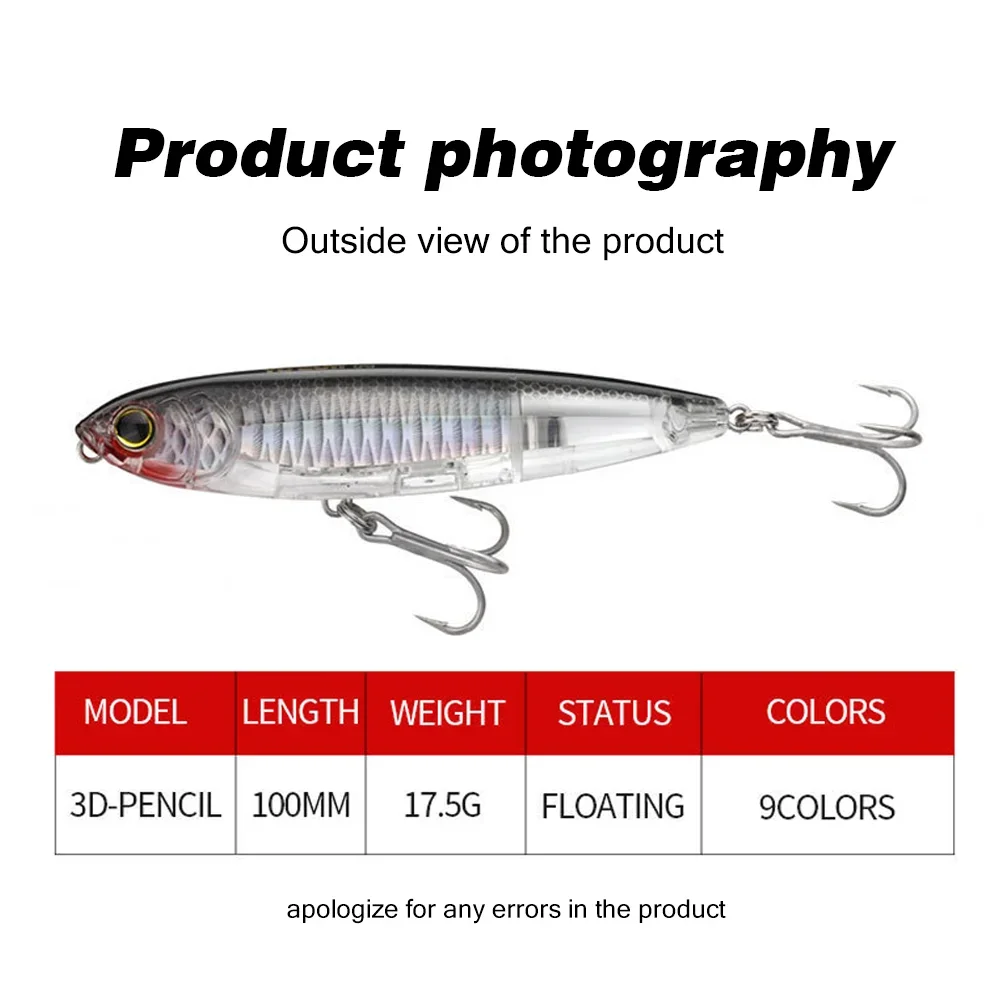 THORFORCE-señuelo de pesca de superficie lápiz, aparejos de pesca de lubina, señuelos de carpa, cebo de agua salada, cebo de pesca Artificial - imagen 2