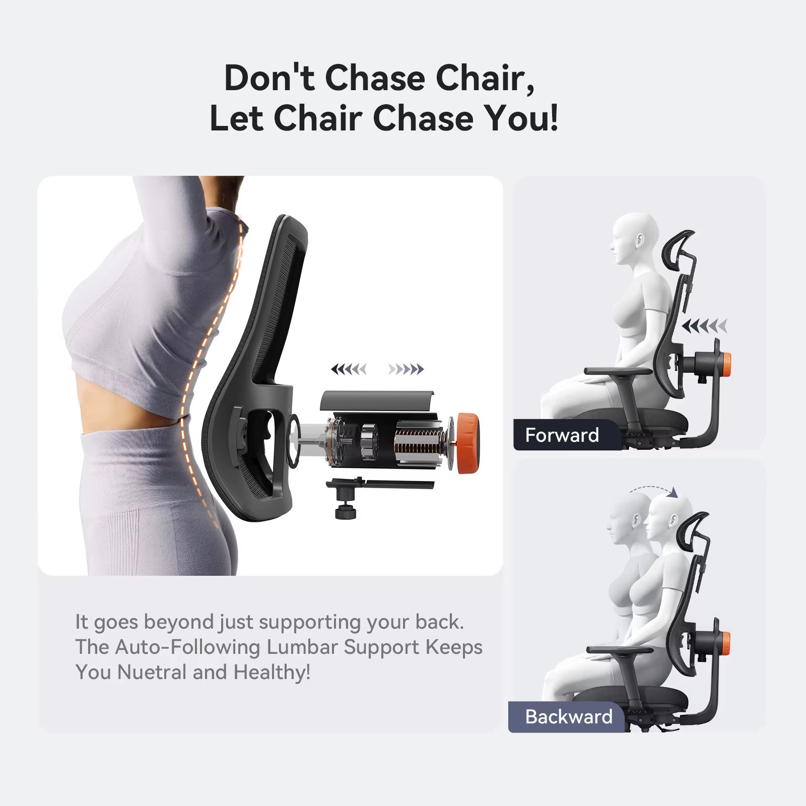 Silla Ergonómica NEWTRAL MagicH-BP con soporte lumbar y reposapiés - imagen 5