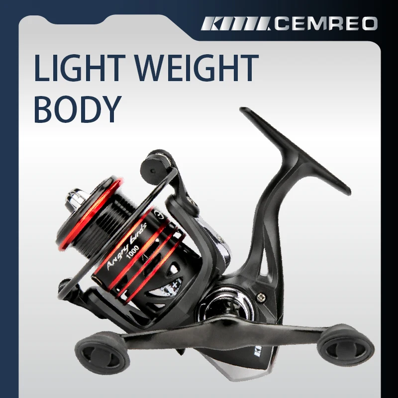 CEMREO-carrete giratorio de doble Mango, accesorio de arrastre máximo de 3KG, Ratio de engranaje 1000: 1 ANGRY BIRDS, serie 5,2, nuevo diseño - imagen 2