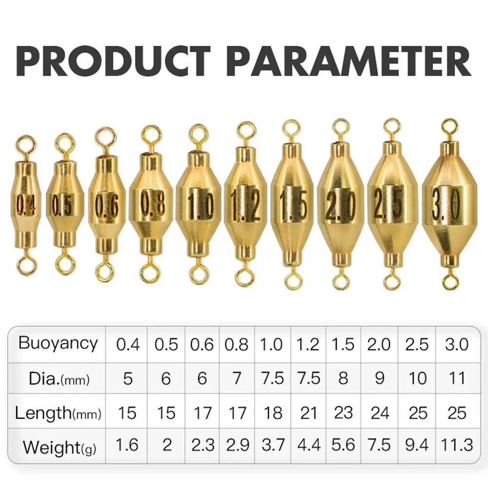 Plomos de pesca de cobre y latón, 5 piezas, 1,8/3,5/5/7/10g, pesas adicionales - imagen 5