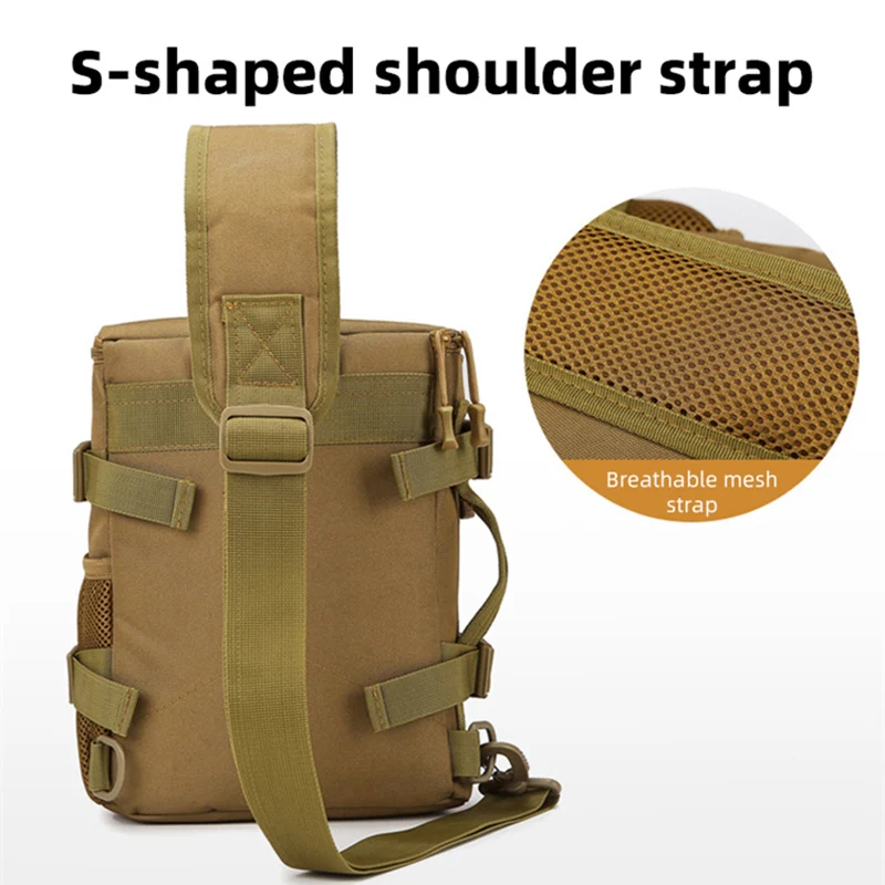 Bolsa táctica para pesca y escalada, almacenamiento grande con múltiples bolsillos, senderismo, Camping, ciclismo, paquete de pecho, bolsas de viaje para deportes al aire libre - imagen 5