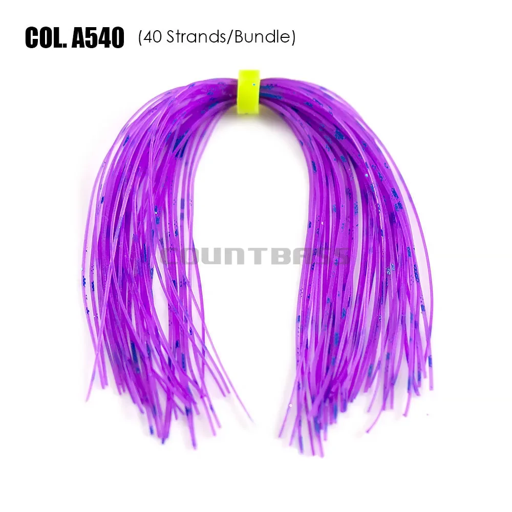 Coutbass, 20 mechones de faldas de goma finas de silicona, accesorios de pesca de corte fino para Jigheads Spinnerbait Buzzbais, señuelo de pesca