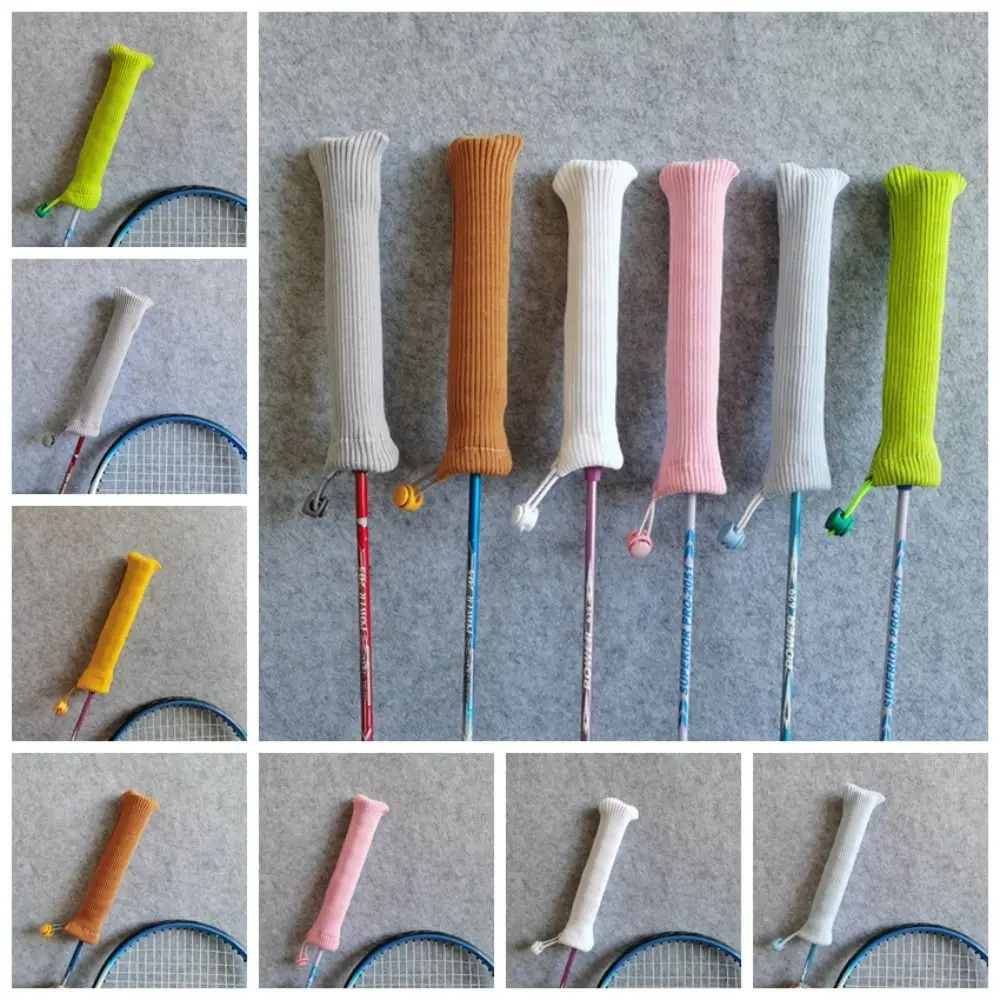 Protector antideslizante para raqueta de bádminton, cubierta elástica con cordón para mango de raqueta, protectores coloridos para agarre de raqueta - imagen 2