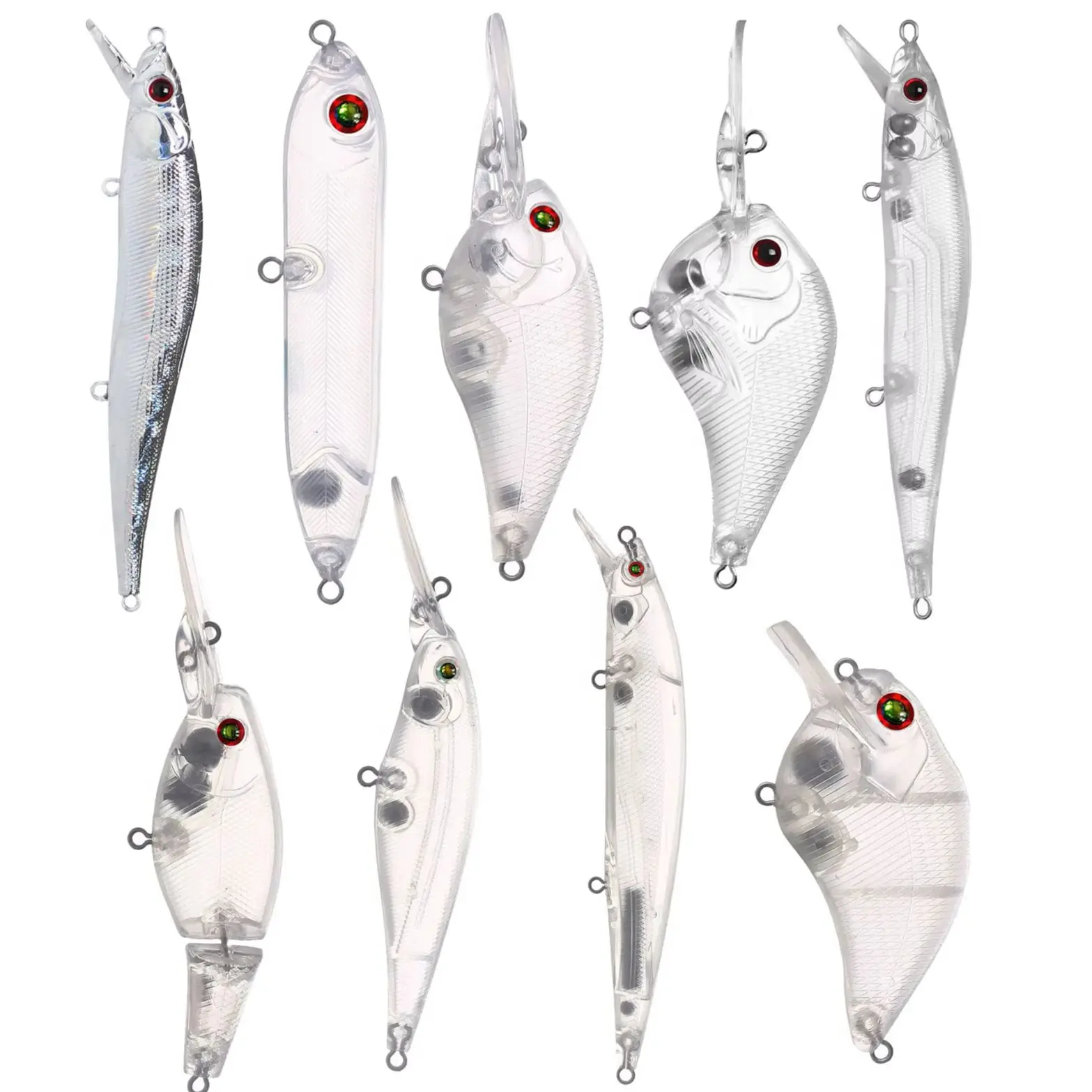 Free Fisher señuelos Minnow tipo lápiz VIB sin pintar para pesca - imagen 5
