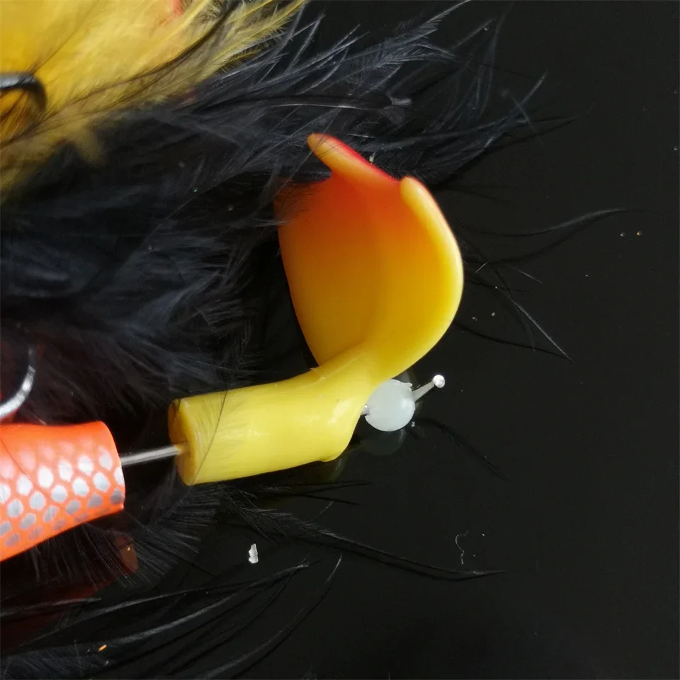 Señuelo de pesca en superficie de pato 3D, 29G, cebo Artificial flotante, pies de plopping y salpicaduras, aparejos de pesca duros Geer - imagen 5