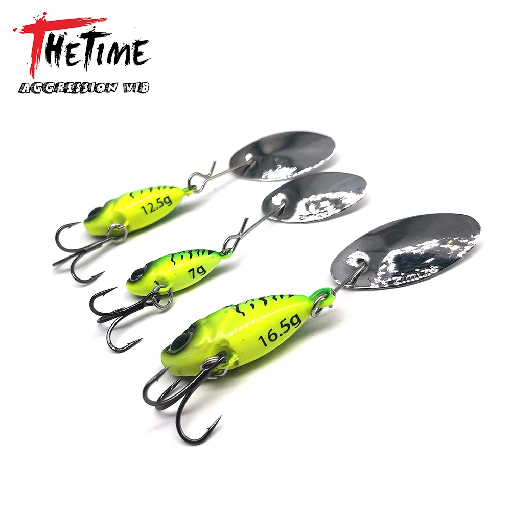 Señuelos DouDou Metal VIB 7/12,5/16,5g cuchara giratoria cigarra vibración plantilla Artificial cebo para lubina pesca Wobblers - imagen 4