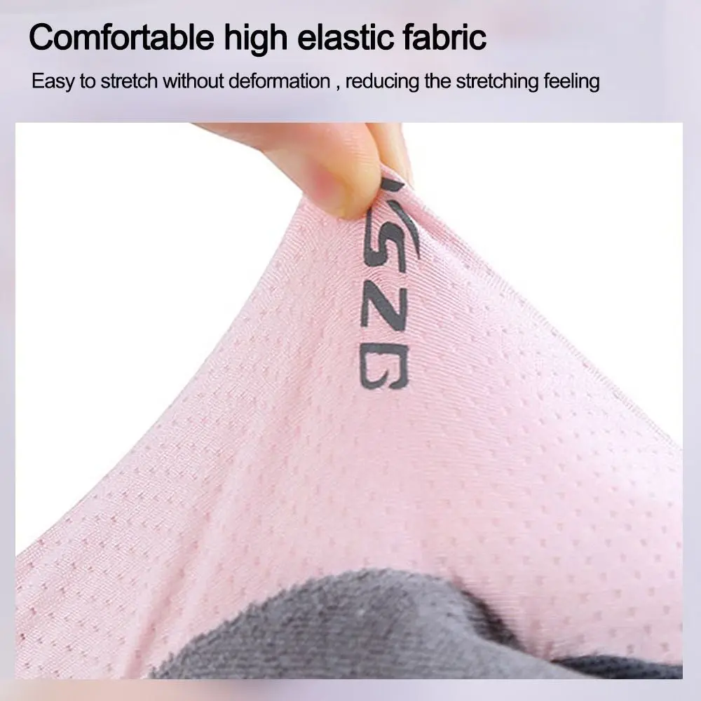 Cómodos guantes de ciclismo de medio dedo de alta elasticidad para deportes al aire libre Fitness guantes de seda de hielo para conducir y pescar