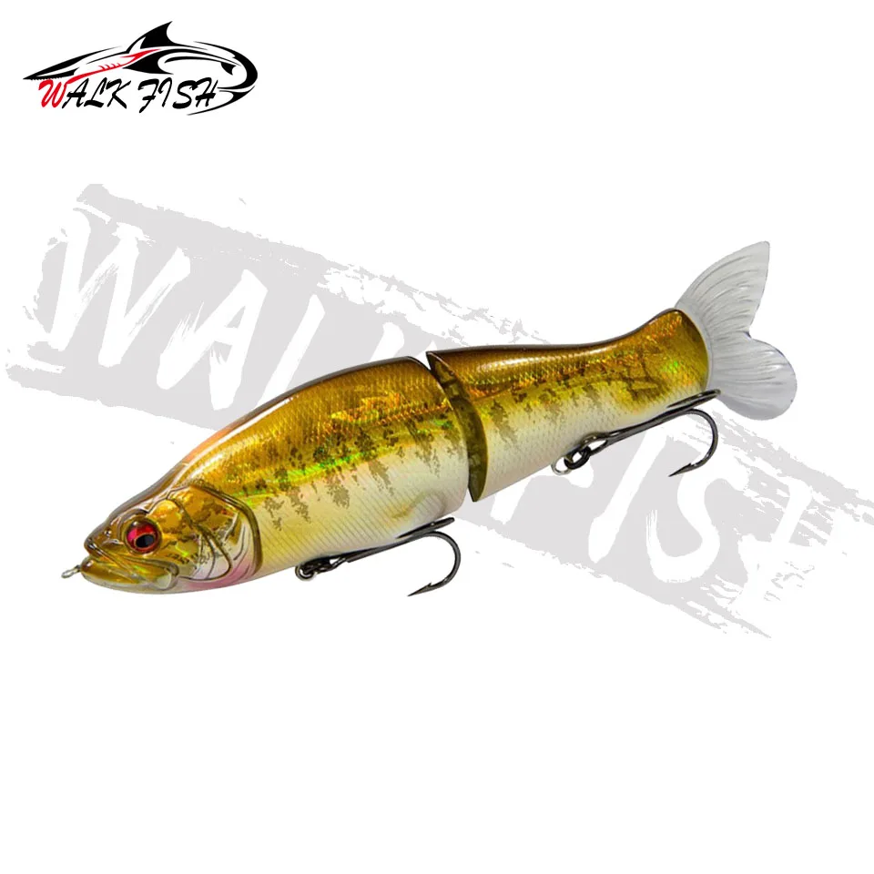 WALK FISH-Señuelos de Pesca con cuerpo de ABS, Wobblers minnow articulados, SwimBaits de cola suave, señuelo suave para lucio y lubina, 135mm, 28g - imagen 3
