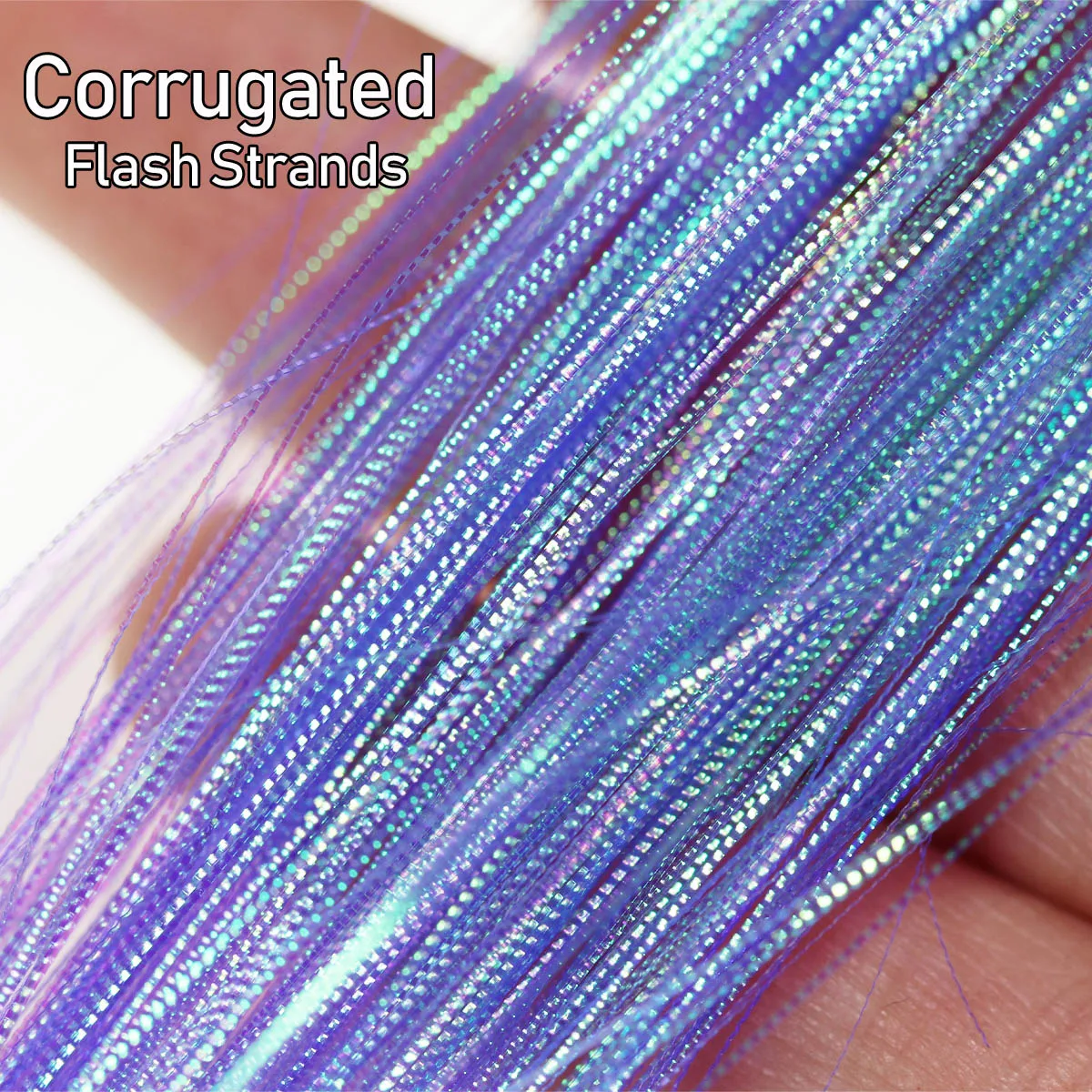 1 paquete de hebras brillantes de 0,2mm, señuelo de pesca de lubina, Material de atado de cola de Ala - imagen 3