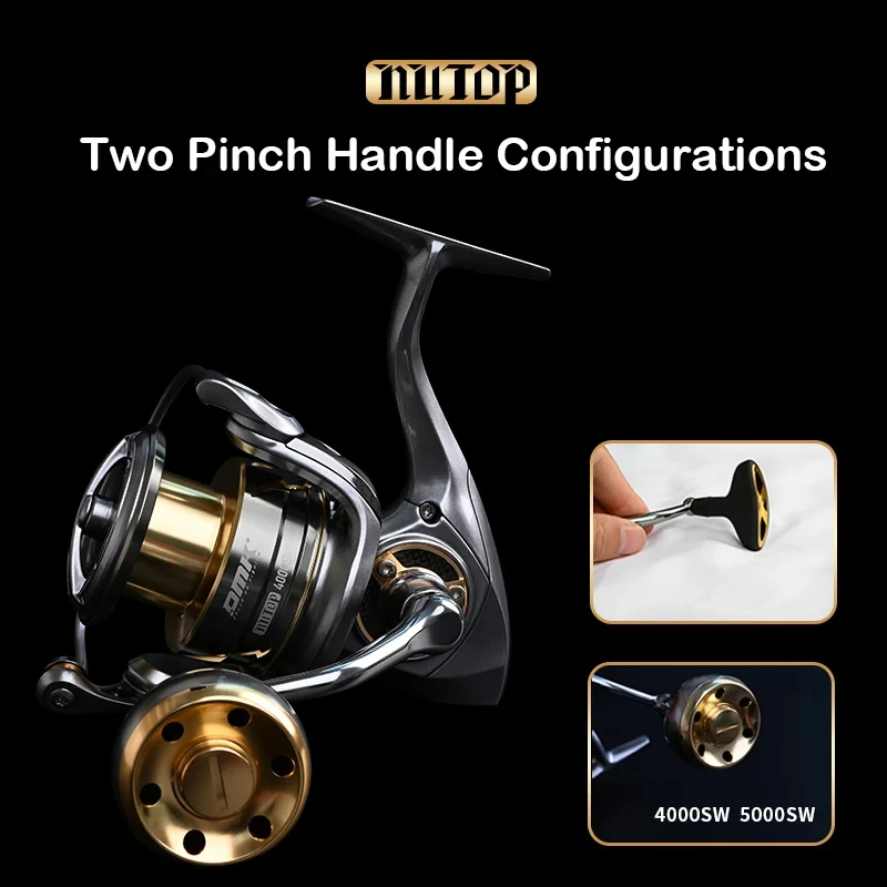 PURELURE NUTOP-carrete giratorio para Jigging, agua salada, paso lento, 4000, 5000, 16KG, arrastre máximo de carbono, carpa, lubina, Lucio - imagen 3