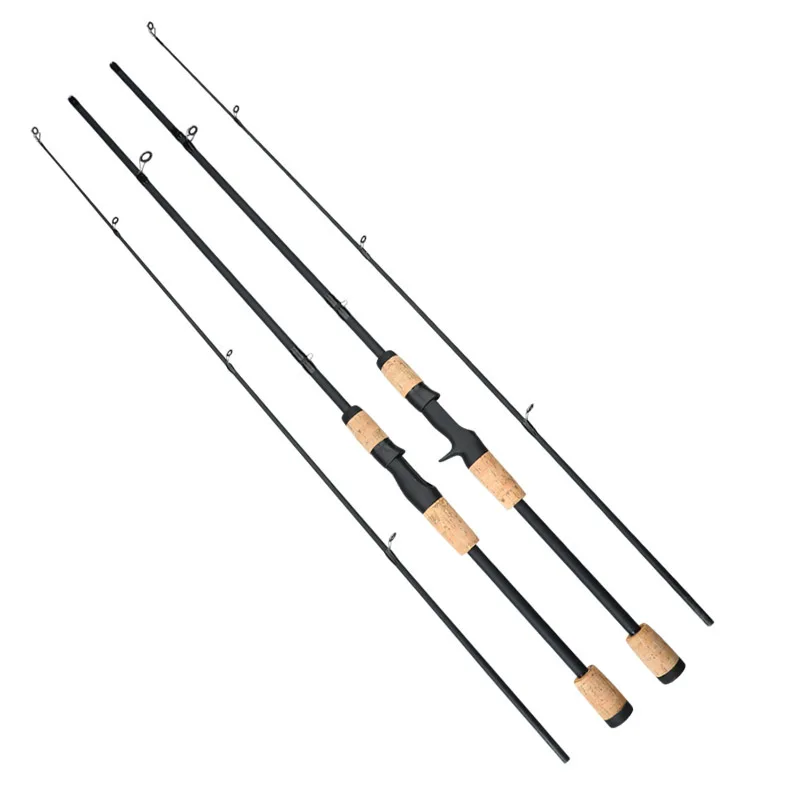Cañas de pescar de mano de corcho ligeras, caña de pescar de fundición de 1,65 m y 1,8 m, alimentador de carpa, caña de señuelo giratoria - imagen 4