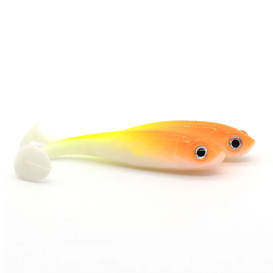 Señuelo de pesca Biónico de cola en T, cebo falso multicolor de 7cm y 2,1g, 1 caja - imagen 4