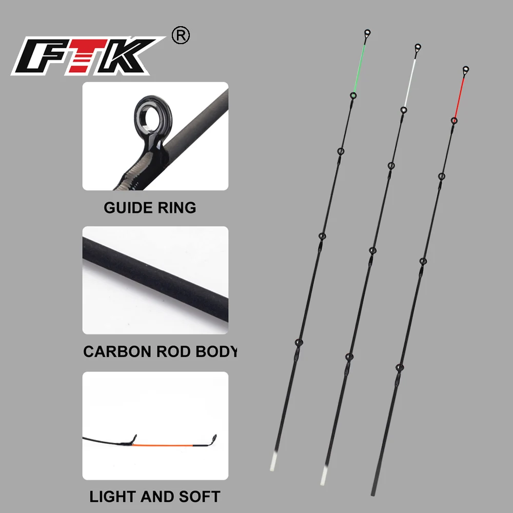 FTK punta superior de fibra de vidrio M/L/H 50-120g alimentador carpa caña punta superior accesorios de pesca aparejos de pesca - imagen 4