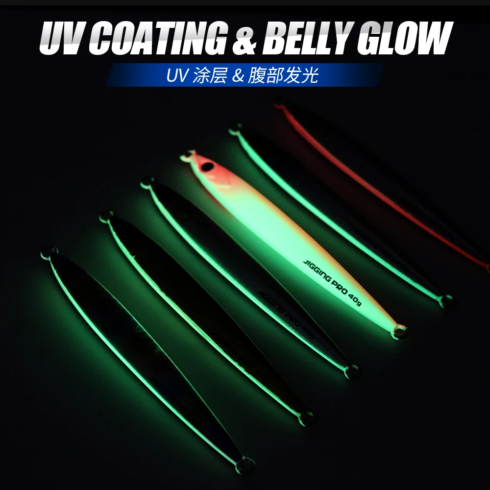 JIGGING PRO 40g 60g palo deslizante plantilla de Metal señuelo de Jigging Shore cebo de pesca de agua salada atún Kingfish caballa - imagen 4