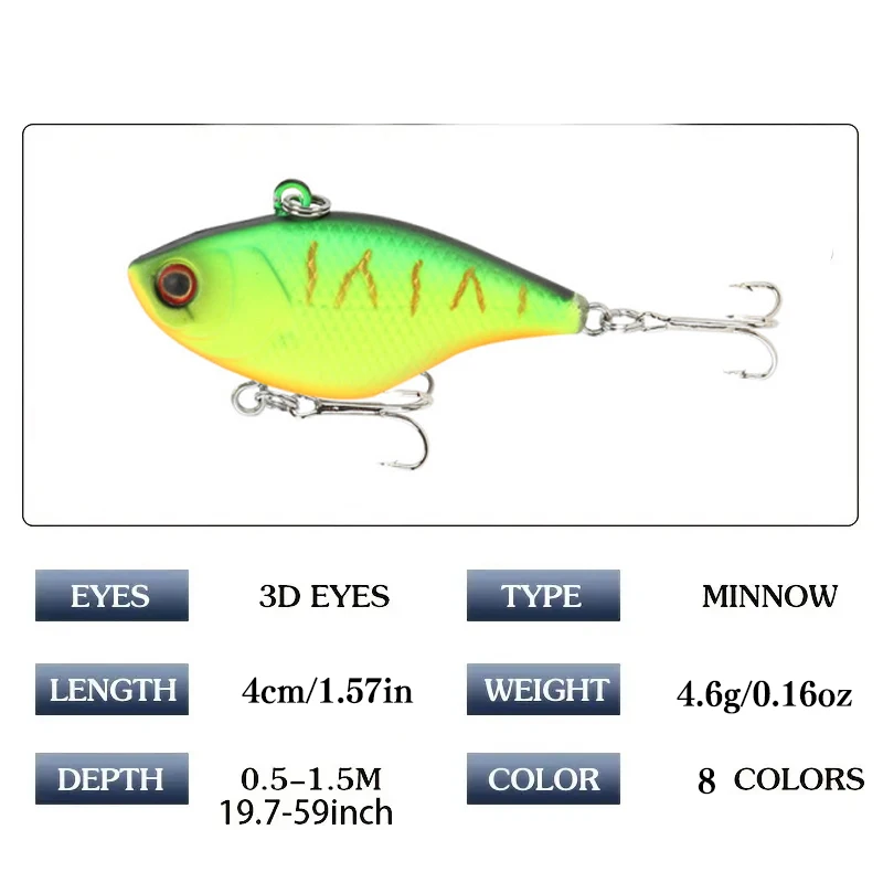 Señuelo VIB Crankbait Hundición con Anzuelos Triples - imagen 2