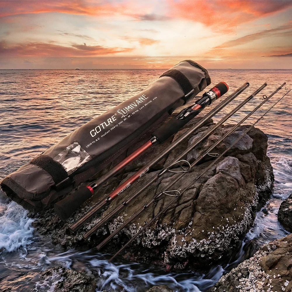 Caña de pesca viaje LUMIVANE - Fibra de carbono, acción rápida - imagen 4