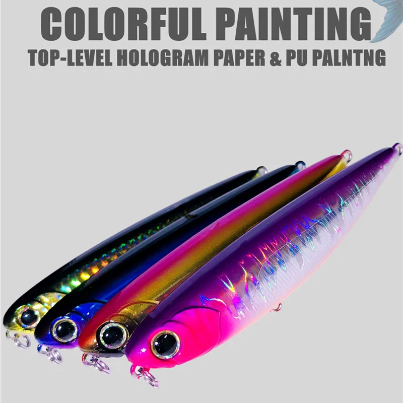 GRS nuevo 85mm 12g cebo tipo lápiz Topwater flotante Stickbait caminar el perro señuelo de Pesca lubina trucha Wobblers Isca Pesca Artificial - imagen 3