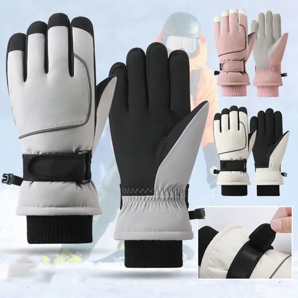 Nuevo Guantes de esquí con pantalla táctil, guantes antideslizantes para montar en invierno, manoplas impermeables para - imagen 3