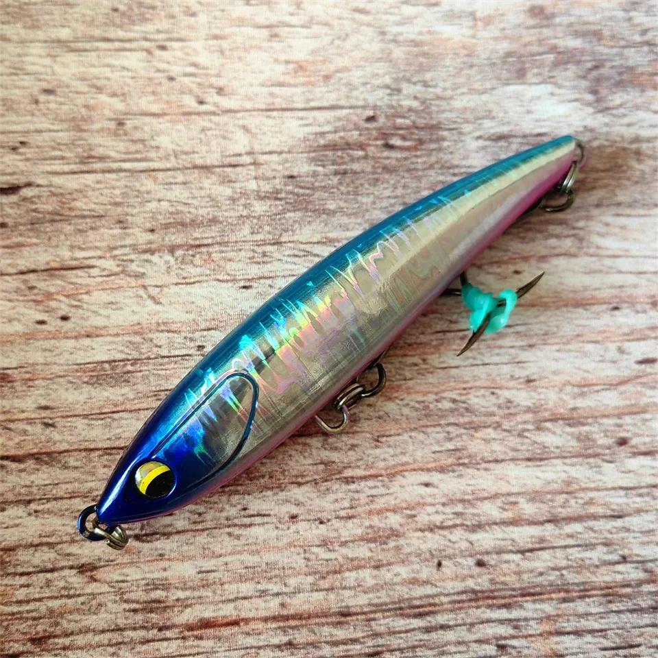 MUKUN-Señuelos de Pesca de lápiz que se hunden, cebos duros artificiales Wobbler de fundición larga, señuelo de pesca de agua salada de invierno, 105mm, 30g - imagen 4