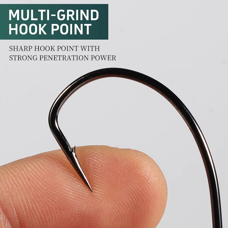 Anzuelo supercontinent multioffset para lubina, acero rico en carbono, 10 Uds., anzuelo de pesca, Señuelos de Pesca de carpa marina - imagen 5