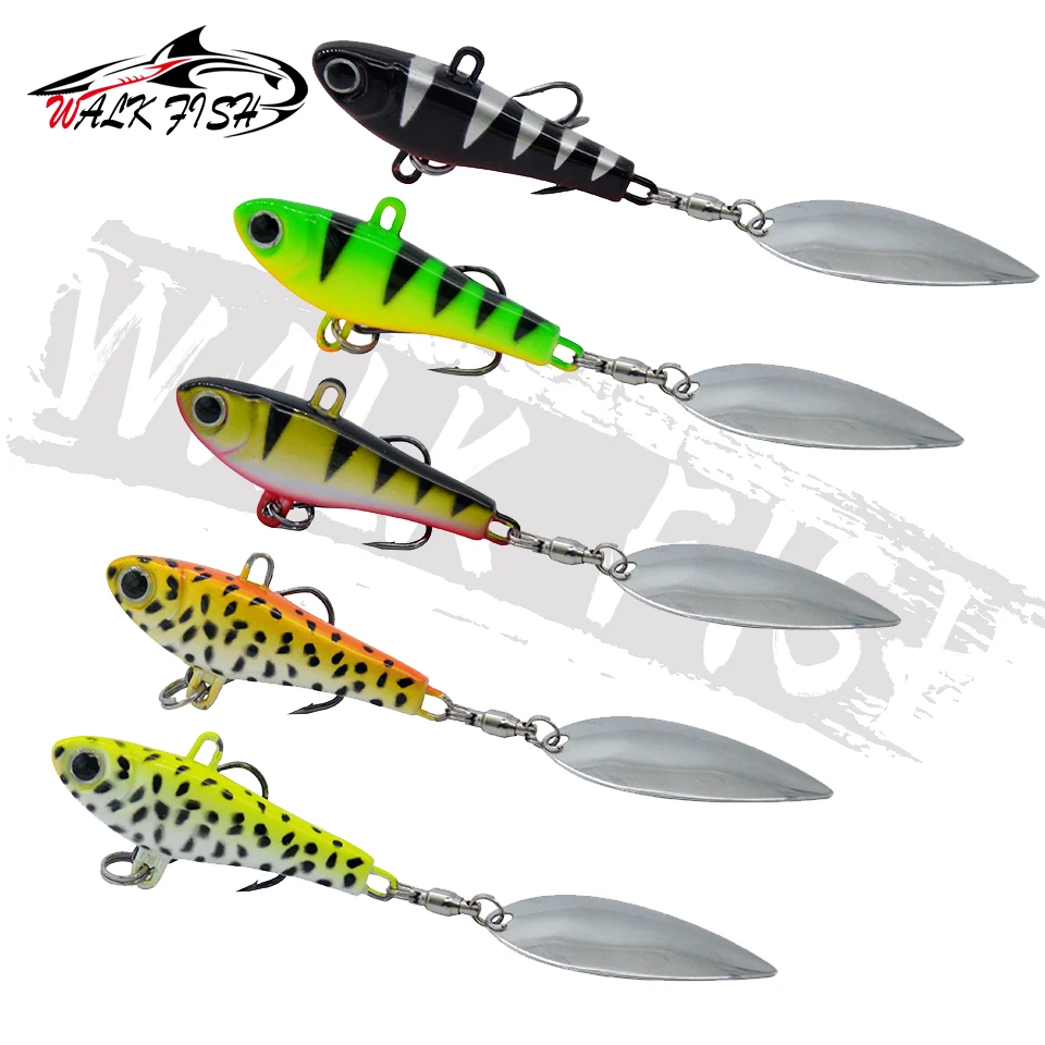WALK FISH-señuelo de pesca con cabeza de anzuelo, cucharas de rotación VIB, pesca en el océano, Spinner de agua dulce, señuelos de Metal artificiales, 1 Uds., 20g - imagen 4